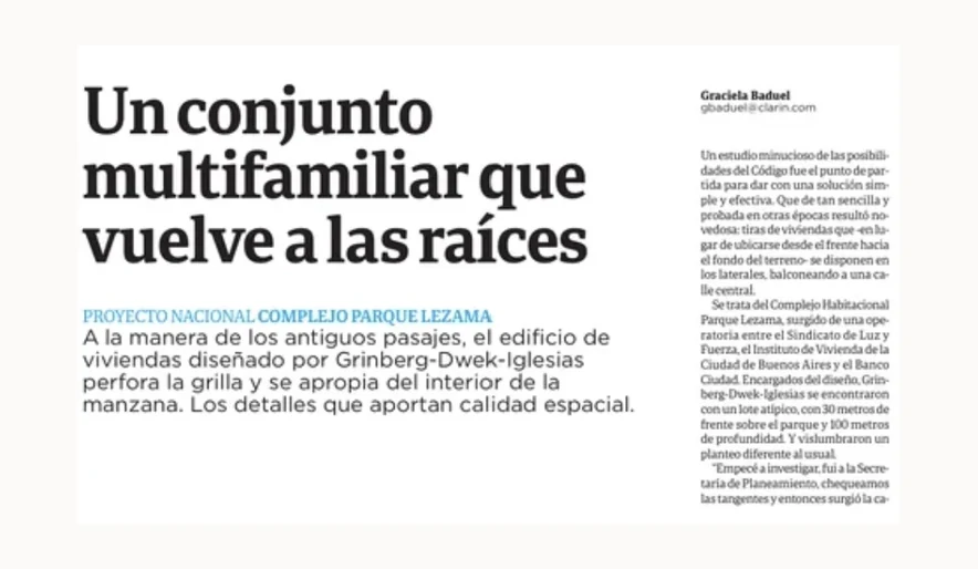 Recorte de publicación de prensa sobre una obra realizada por Vidogar