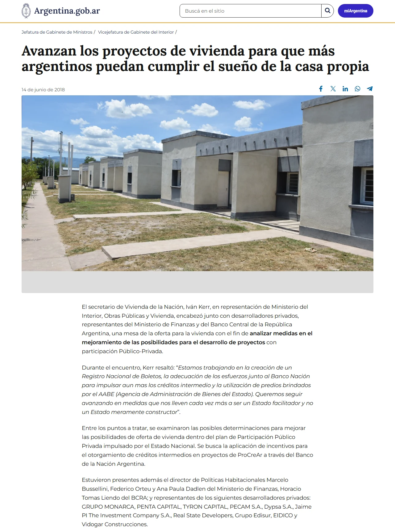Avanzan los proyectos de vivienda para la casa propia