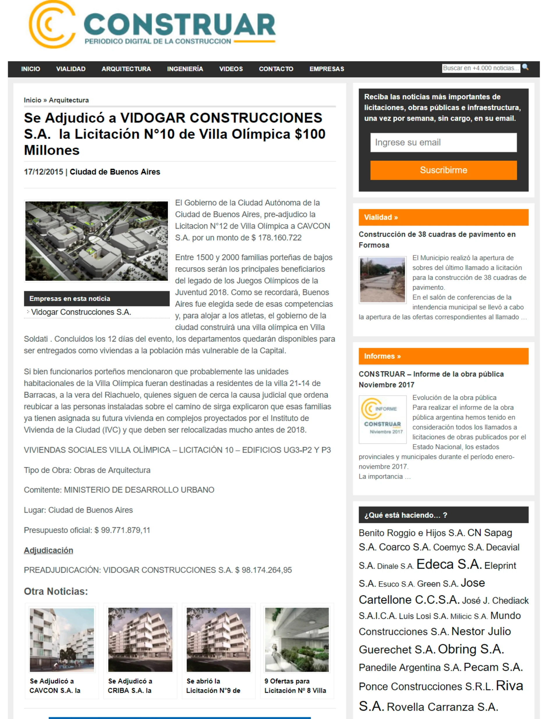 Villa Olímpica suma una nueva etapa